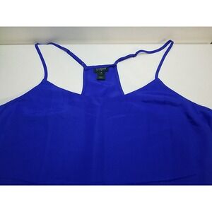 J. Crew Top Womens 14 Blue Scoop Neck Tank‎ Spaghetti Strap Cami Pullover Solid